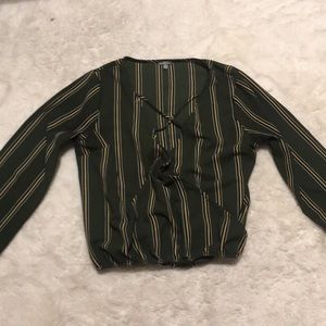 cross front shirt